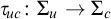 tau Subscript backslash exclamation mark uc Baseline colon upper Sigma Subscript u Baseline right arrow upper Sigma Subscript c Baseline
