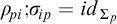 rho Subscript backslash exclamation mark pi Baseline semicolon sigma Subscript backslash exclamation mark ip Baseline equals i d Subscript upper Sigma Sub Subscript p Subscript Baseline