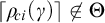 left ceiling rho Subscript backslash exclamation mark ci Baseline left parenthesis gamma right parenthesis right ceiling ̸ element of upper Theta