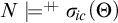 upper N models Superscript plus backslash exclamation mark backslash exclamation mark plus Baseline sigma Subscript backslash exclamation mark ic Baseline left parenthesis upper Theta right parenthesis