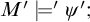 upper M prime models prime psi prime semicolon