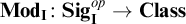 upper M o d Subscript bold upper I Baseline colon upper S i g Subscript bold upper I Superscript o p Baseline right arrow upper C l a s s