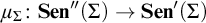 mu Subscript upper Sigma Baseline colon upper S e n quotation mark left parenthesis upper Sigma right parenthesis right arrow upper S e n prime left parenthesis upper Sigma right parenthesis