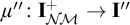 mu quotation mark colon bold upper I Subscript upper N backslash exclamation mark upper M Superscript plus Baseline right arrow bold upper I quotation mark