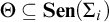 upper Theta subset of or equal to upper S e n left parenthesis upper Sigma Subscript i Baseline right parenthesis