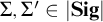 upper Sigma comma upper Sigma prime element of StartAbsoluteValue upper S i g EndAbsoluteValue