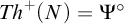 upper T h Superscript plus Baseline left parenthesis upper N right parenthesis equals upper Psi Superscript ring