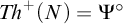 upper T h Superscript plus Baseline left parenthesis upper N right parenthesis equals upper Psi Superscript ring
