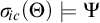 sigma Subscript backslash exclamation mark ic Baseline left parenthesis upper Theta right parenthesis models upper Psi
