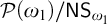script upper P left parenthesis omega 1 right parenthesis divided by backslash textsf upper N upper S Subscript omega 1