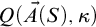 upper Q left parenthesis ⃑ upper A left parenthesis upper S right parenthesis comma kappa right parenthesis
