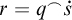 r equals q Superscript ⌢ Baseline ̇ s