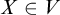 upper X element of upper V