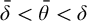 delta overbar less than theta overbar less than delta