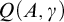 upper Q left parenthesis upper A comma gamma right parenthesis