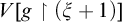upper V g up harpoon with barb right left parenthesis xi plus 1 right parenthesis