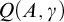 upper Q left parenthesis upper A comma gamma right parenthesis