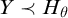 upper Y precedes upper H Subscript theta