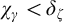 chi Subscript gamma Baseline less than delta Subscript zeta