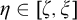 eta element of zeta comma xi