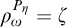 rho Subscript omega Superscript upper P Super Subscript eta Baseline equals zeta