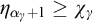 eta Subscript alpha Sub Subscript gamma Subscript plus 1 Baseline greater than or equals chi Subscript gamma