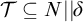 script upper T subset of or equal to upper N StartAbsoluteValue EndAbsoluteValue delta