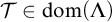 script upper T element of d o m left parenthesis upper Lamda right parenthesis