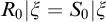 upper R 0 StartAbsoluteValue xi equals upper S 0 EndAbsoluteValue xi