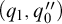 left parenthesis q 1 comma q 0 quotation mark right parenthesis