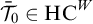 ModifyingAbove bar With bar script upper T Baseline 0 element of upper H upper C Superscript upper W