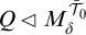 upper Q white left pointing triangle upper M Subscript delta Superscript ModifyingAbove bar With bar script upper T Baseline 0