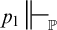 p sub 1 double turnstile blackboard bold P