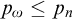 p Subscript omega Baseline less than or equals p Subscript n