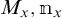 M sub x comma n sub x