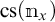 C S open parenthesis bold n sub x close parenthesis