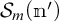 S sub m open parenthesis bold n prime close parenthesis