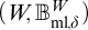 left parenthesis upper W comma upper B Subscript m l comma delta Superscript upper W Baseline right parenthesis