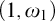 left parenthesis 1 comma omega 1 right parenthesis