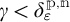 gamma is less than delta sub epsilon with superscript P comma N.