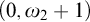 left parenthesis 0 comma omega 2 plus 1 right parenthesis