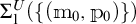Summation of upper U and lower 1 of open curly bracket open parenthesis m zero comma p zero close parenthesis close curly bracket.