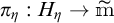 pi sub eta colon H sub eta maps to m tilde
