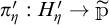 pi sub eta prime colon H sub eta prime approaches P tilde.