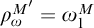 rho Subscript omega Superscript upper M prime Baseline equals omega 1 Superscript upper M
