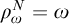 rho Subscript omega Superscript upper N Baseline equals omega