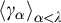 less than gamma Subscript alpha Baseline greater than Subscript alpha less than lamda