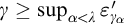 gamma greater than or equals sup Underscript alpha less than lamda Endscripts epsilon prime Subscript gamma Sub Subscript alpha