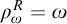 rho Subscript omega Superscript upper R Baseline equals omega