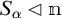 S sub alpha is less than the set of natural numbers.